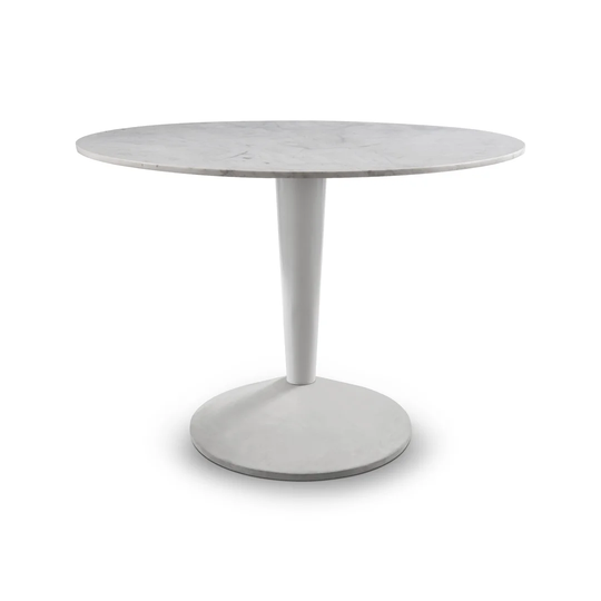 Zafiro 110cm Genuine Marble Pedestal Dining Table