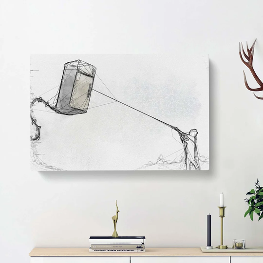 Fridge Kite by Banksy - Wrapped Canvas Graphic Art Print