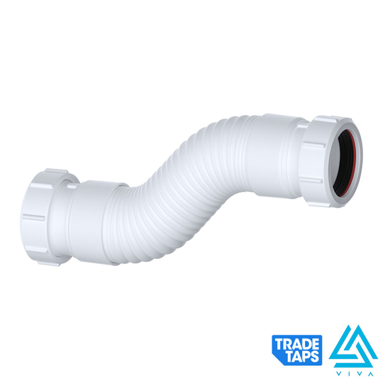 Flexible Waste Trap Pipe Coupling Connector Hose For Bath Kitchen Sink 1/2" 40mm