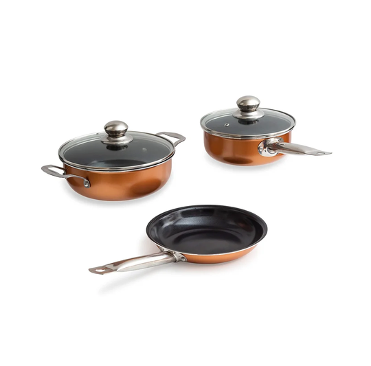 Belfry Kitchen Rosenthal 5 Piece Copper Non Stick Cookware Set