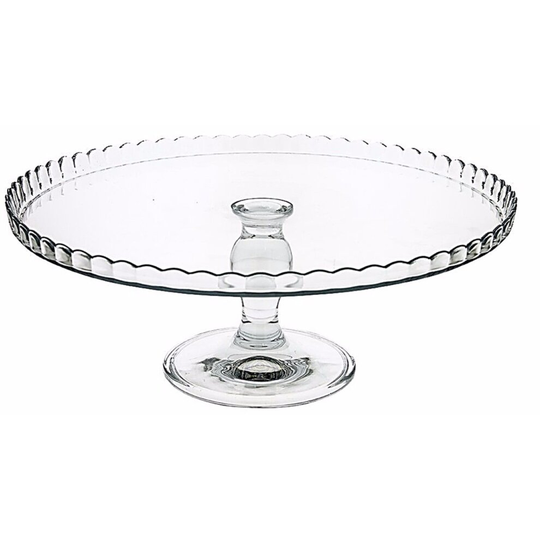 Pasabache Large 32cm Glass Cake stand on pedestal