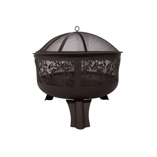 Pullman 58Cm H x 61Cm W Steel Wood Burning Outdoor Fire Pit with Lid