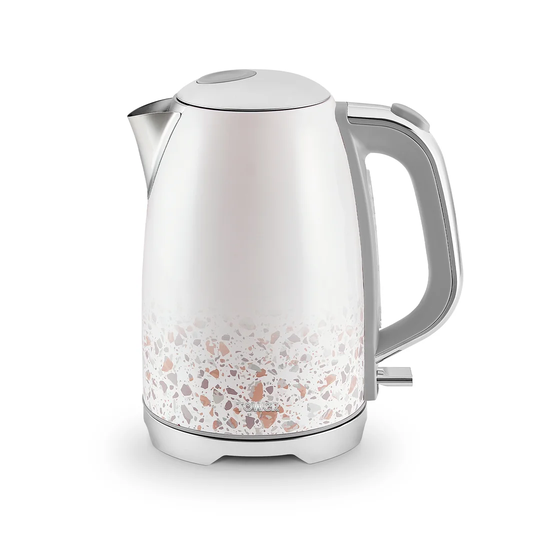 Tower T10065TAN Terrazzo Rapid Boil Kettle, 1.7L, 3000W, White