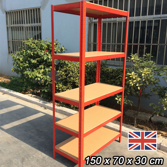 Garage Racking 5 Tier Shelving Unit Boltless Heavy Duty Metal Shelf Shed Storage