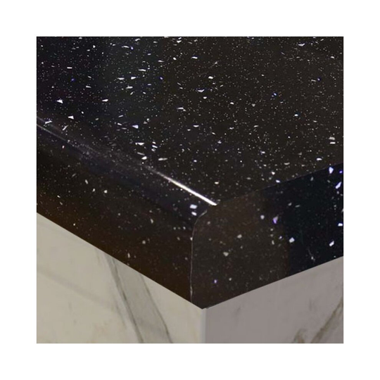Black Andromeda Kitchen Worktop 40mm x 1500mm x 600