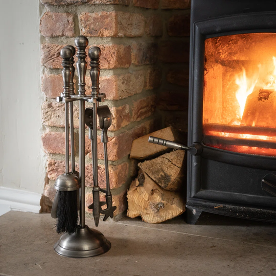 Athan 4 Piece Iron Fireplace Tool Set