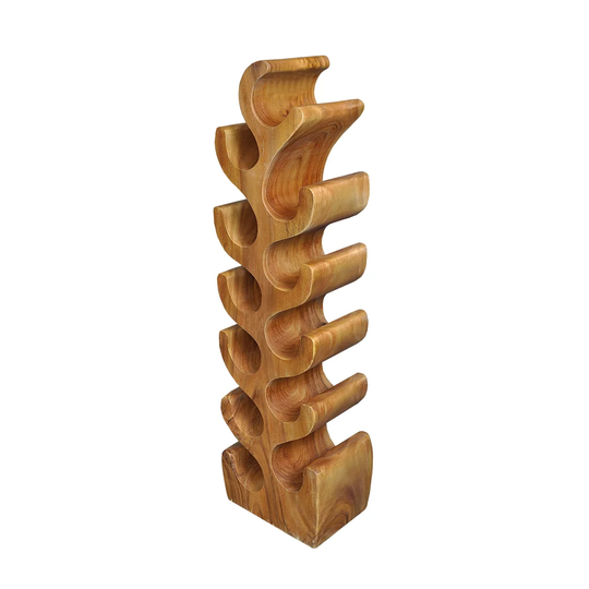 Marjo 12 Bottle Solid Wood Tabletop/Countertop Wine Bottle Rack in Nature