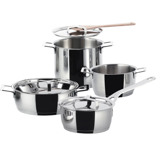 Alessi Pots&Pans 4 Piece Stainless Steel (18/10) Cookware Set