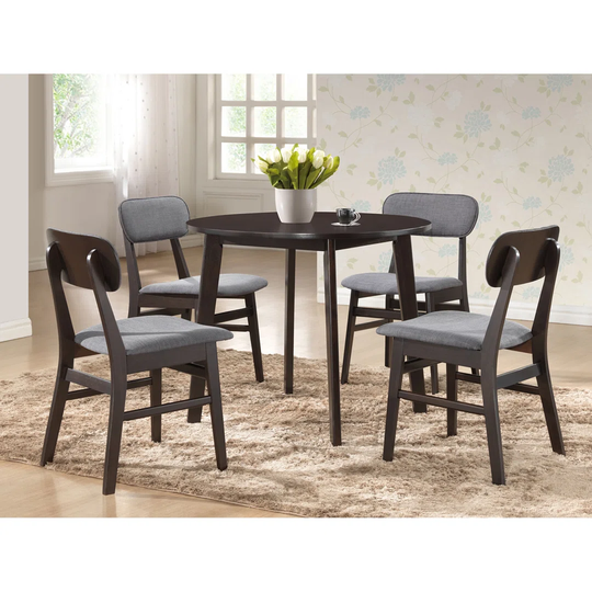 Edgardo 90Cm Rubberwood Solid Wood Dining Table