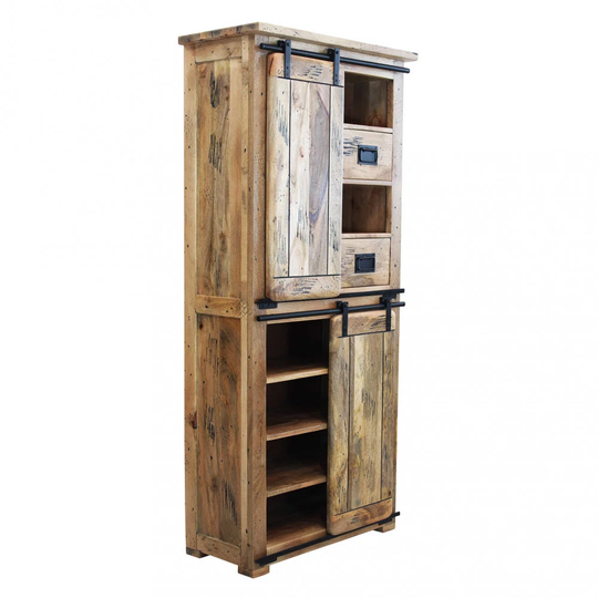 Foreston 80 Cm Wide 2 Drawer Solid Wood Dining Hutch