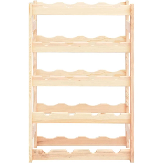 Pinewood Wine Rack For 20 Bottles Rustic Storage Bottle Holder Wine Cabinet Organiser Wine Shelf Bar Furniture Living Room 43 X 25 X 70 Cm