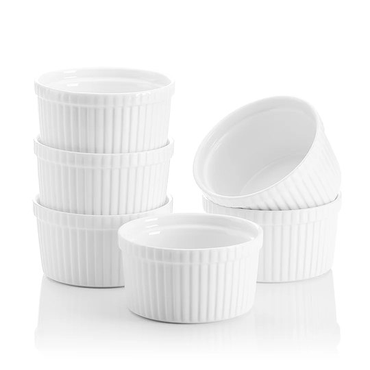Aashu 182g Ceramic Round Series Crème Brulee Dish