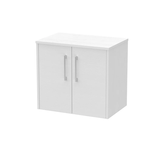605mm Wall Hung Single Vanity Unit with Worktop