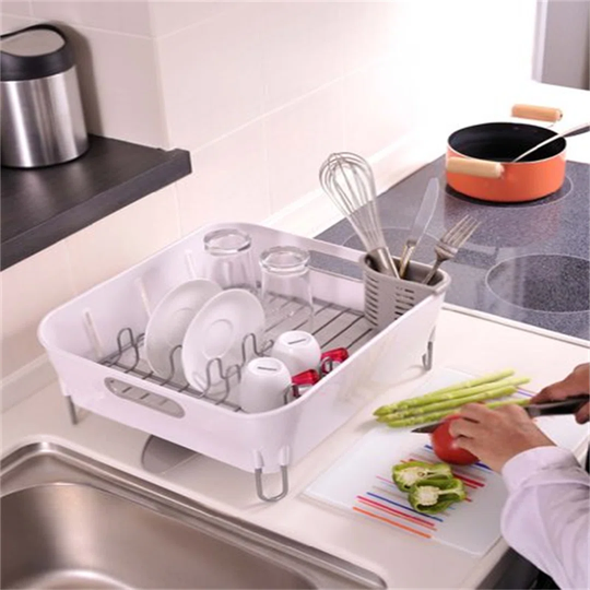 360º Swivel Spout Coated Wire Rustproof Dish Rack