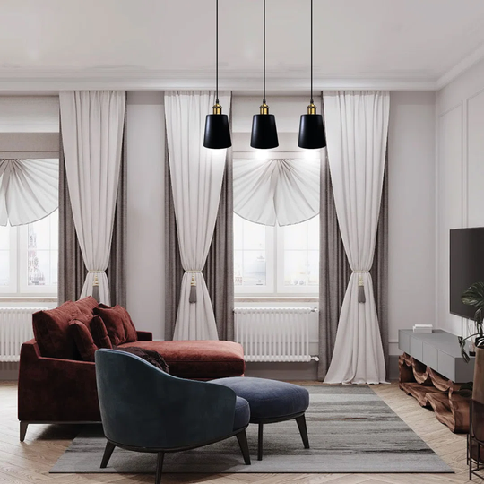 Doster 3-Light Kitchen Island Bell Pendant Crystal