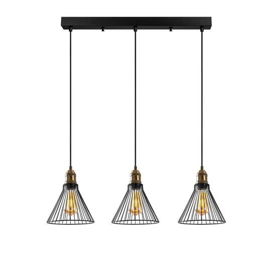 Hufford 3-Light Kitchen Island Cone Pendant