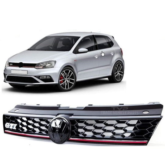 VW Polo Gti 2014-2017 Front Bumper Main Grille With Red Trim