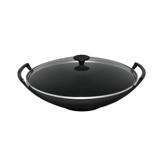 Le Creuset Cast Iron Wok 36cm with Glass Lid