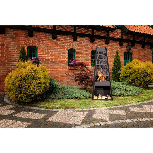 Claraville Steel Wood Burning Outdoor Fireplace