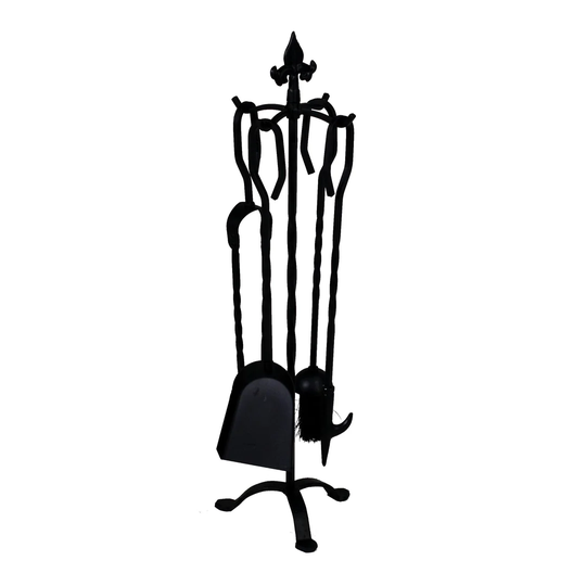Neary 5 Piece Iron Fireplace Tool Set