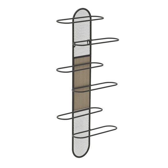 Tonasket 6 Bottle Metal Wall Mounted Wine Bottle Rack in Black