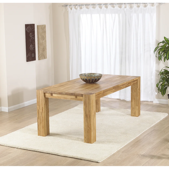 Vantassel Extendable Oak Solid Wood Dining Table