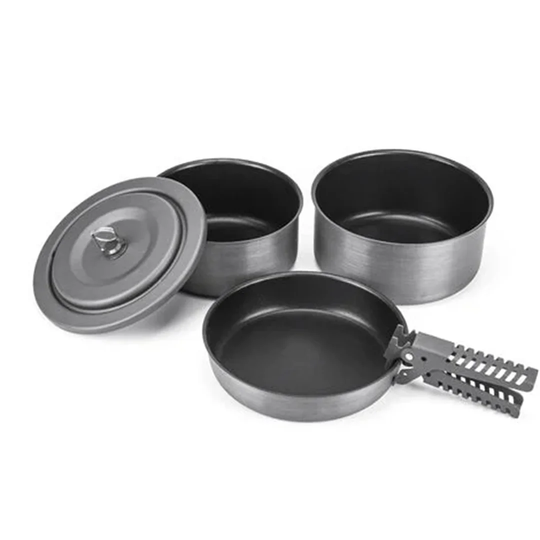 Wipin 5 Pieces Anodized Aluminum Non Stick Cookware Set