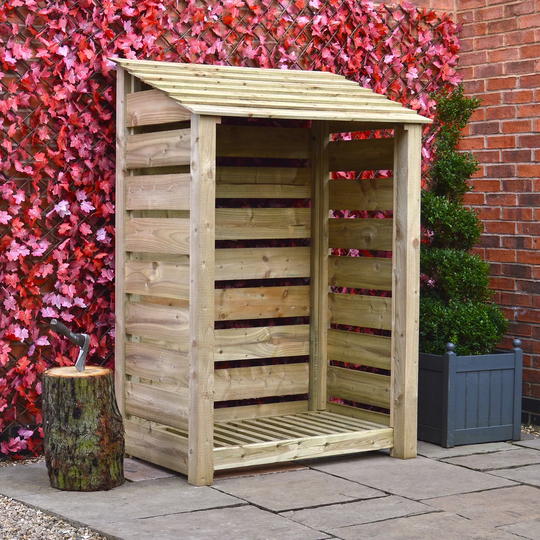 3 Ft. x 3 Ft. Solid Wood Log Store