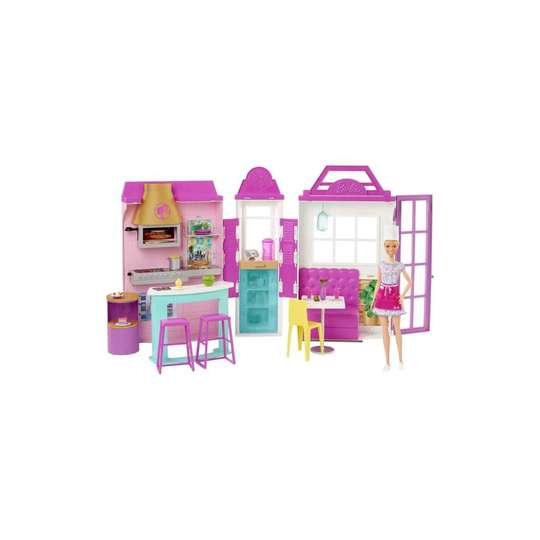 Barbie Cook N Grill Restaurant Playset And Barbie Doll