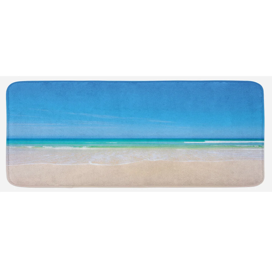 Ocean Kitchen Mat Paradise Sunny Sky Scene