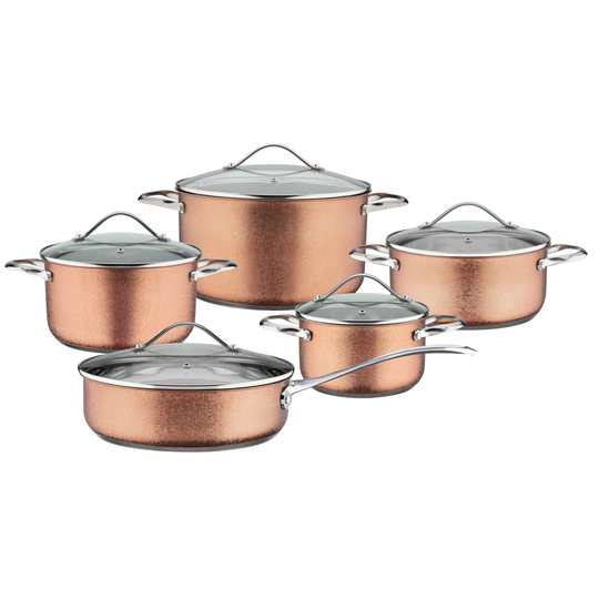 Copper 10 Piece Pot Set