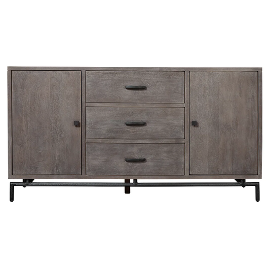 Jaedon 167.67Cm Wide 3 Drawer Mango Solid Wood Sideboard