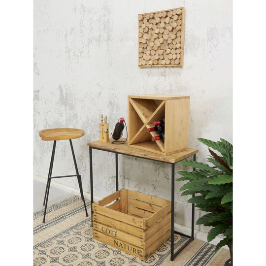 1 Bottle Tabletop/Countertop Wine Bottle Rack in Black