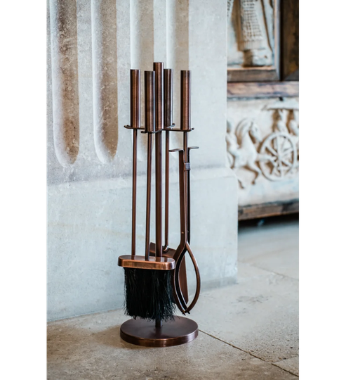 Crivello 5 Piece Copper Fireplace tool or tool Set