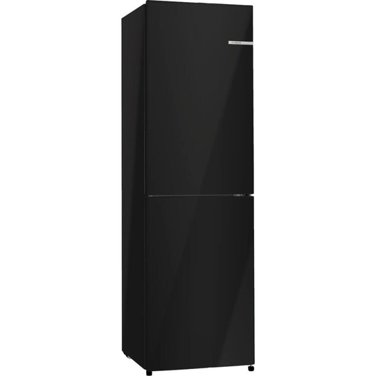 Bosch Serie 2 Frost Free Fridge Freezer - Black - Freestanding - KGN27NBFAG