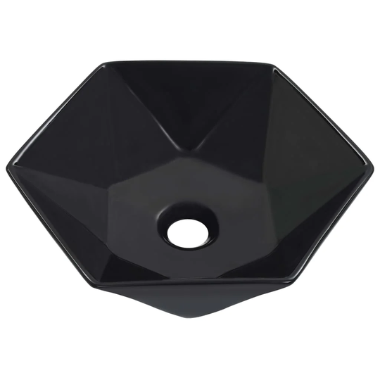 Bralynne Black Ceramic Bathroom Sink