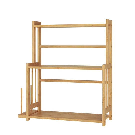 Lucy 18.8'' Wood Standard Baker's Rack with Wooden Shelves