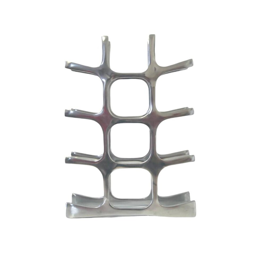 (12 Bottle Silver Wine Rack) Modern Wine Bottle Stand Floor Standing Aluminium Bottle Silver Wine Rack