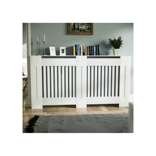 1720mm Large MDF Wood Radiator Cover Grill Cabinet Matte White