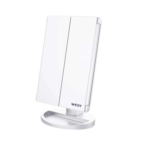 Westervelt Magnifying Lighted Plastic Framed Freestanding Makeup/Shaving Mirror