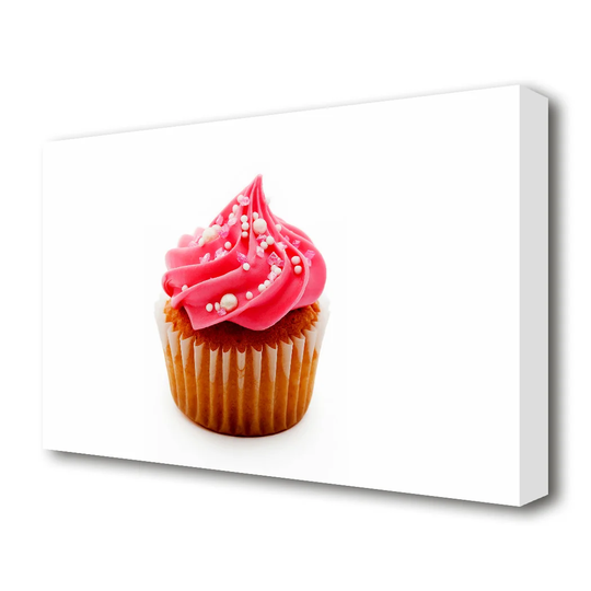 Beautiful Pink Cupcake Kitchen - Wrapped Canvas Photograph Print