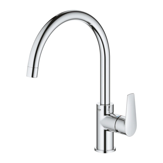 Gooseneck Sink Mixer with Pull Out Single Lever Monobloc Tap