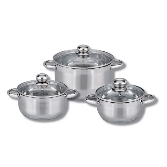 3 Piece Stainless Steel Cookware Set