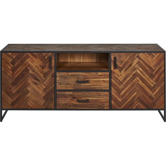 Conroy 42Cm Wide 2 Drawer Acacia Solid Wood Sideboard