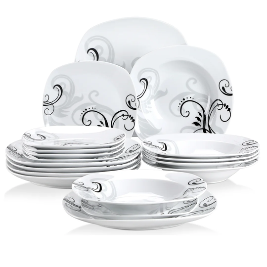 Zoec 18 Piece Dinnerware Set, Service for 6