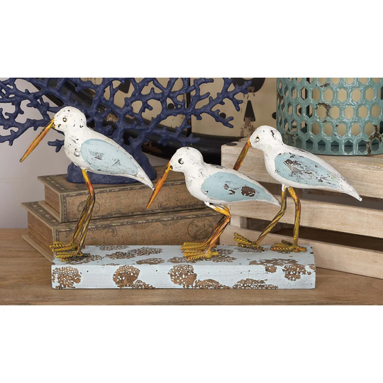 3 Birds on Stand Figurine Set