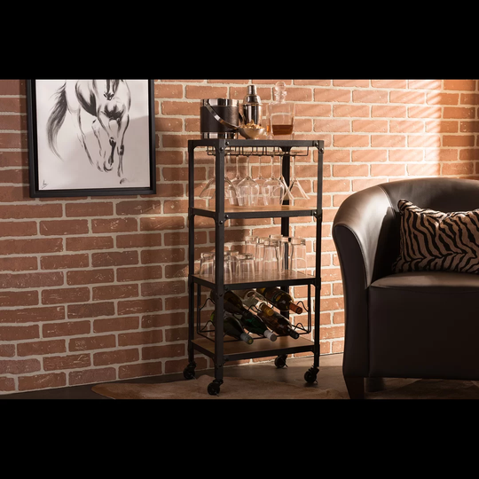 Maryrose 6 Bottle Wine Bottle & Glass Rack