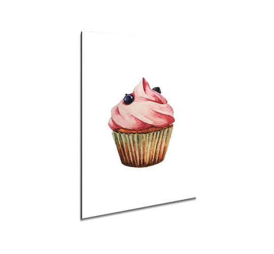 Cupcake 2 - Unframed Painting on Metal