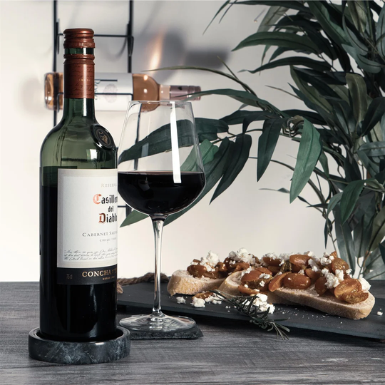 Marble 2 Piece Wine Bottle Coaster and Cooler Set