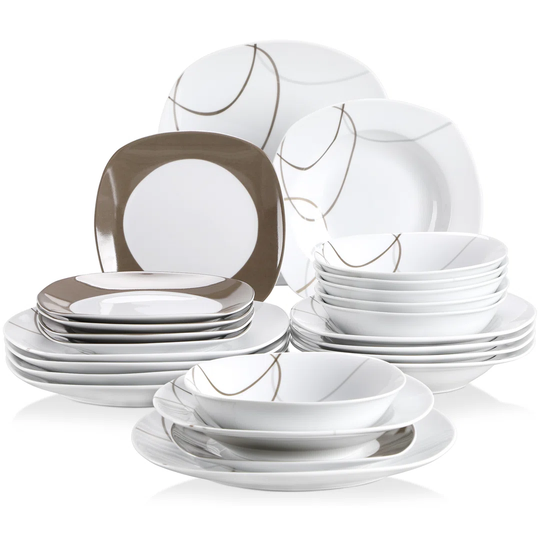 Nikitc 24 Piece Dinnerware Set, Service for 6